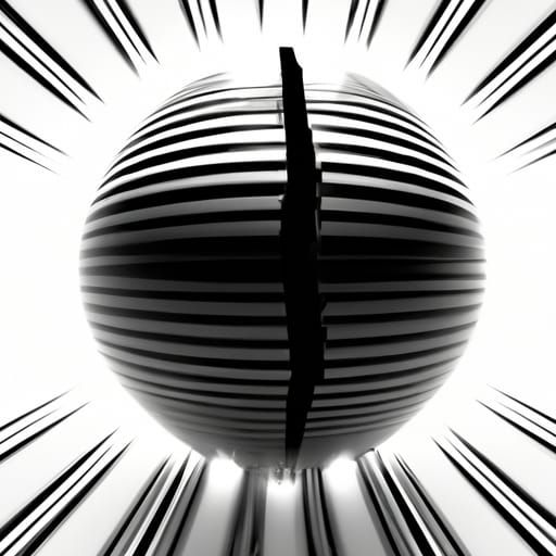 Intricate Half Sphere with Black Center in Photorealism