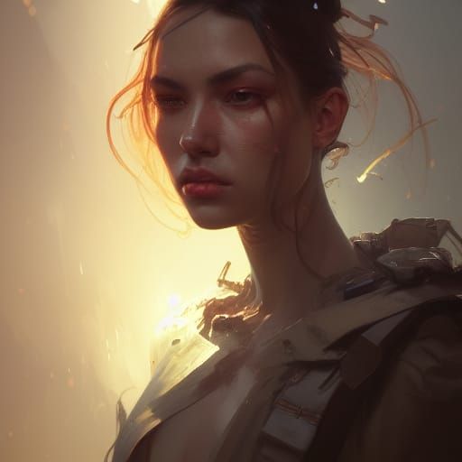 Intricate War Portrait in Hyperdetailed Style