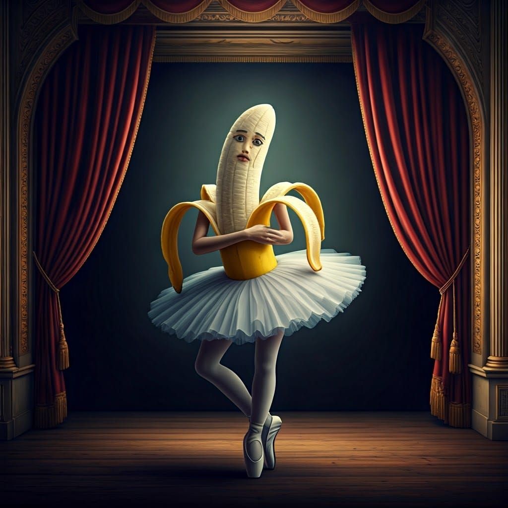 A Banana in a Ballet Tutu, Caught in a Moment of Vulnerabili...