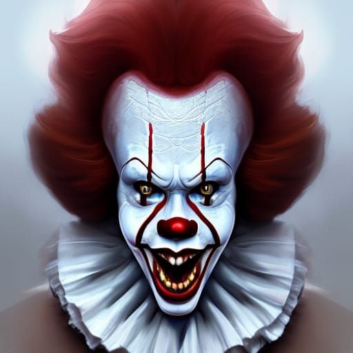 Detailed Pennywise Portrait in Artstation Style