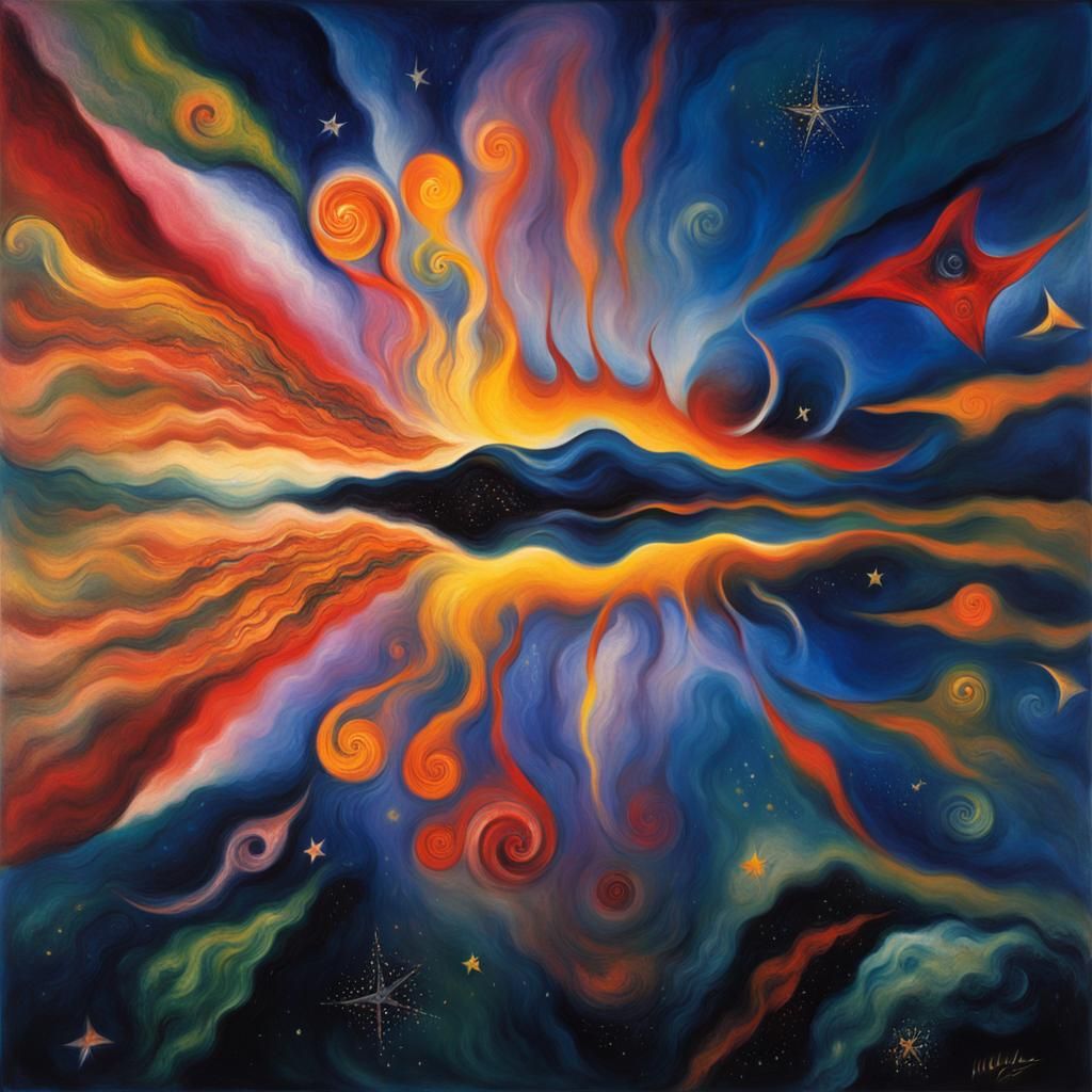 Chagall-Inspired Maelstrom of Stars and Nebulae