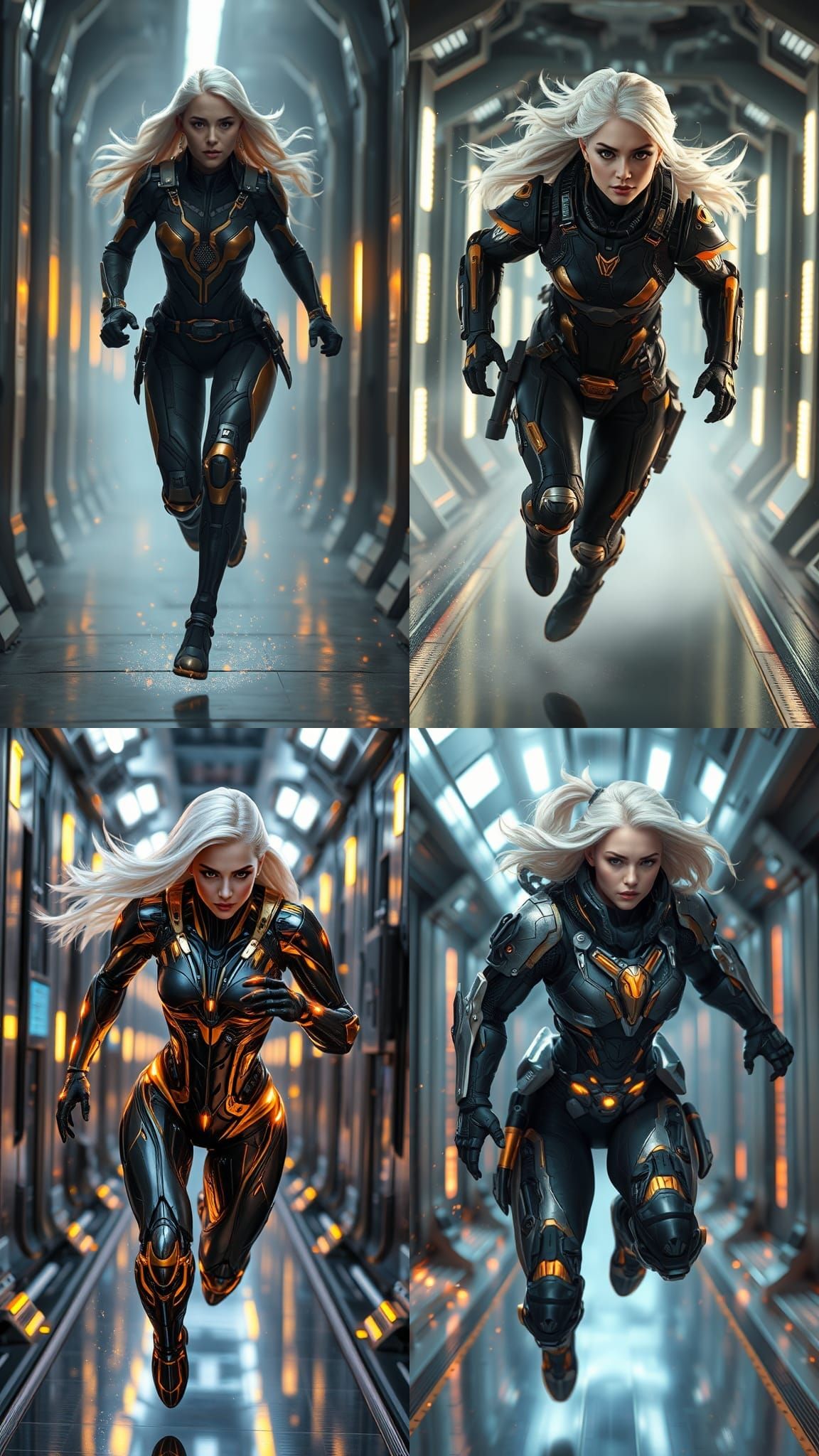 Futuristic Female Warrior in Exosuit: 3D Pixar Rendering