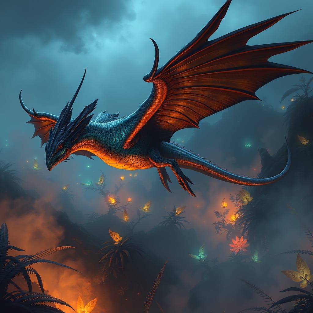 Comaluka Soars Through Bioluminescent Jungle