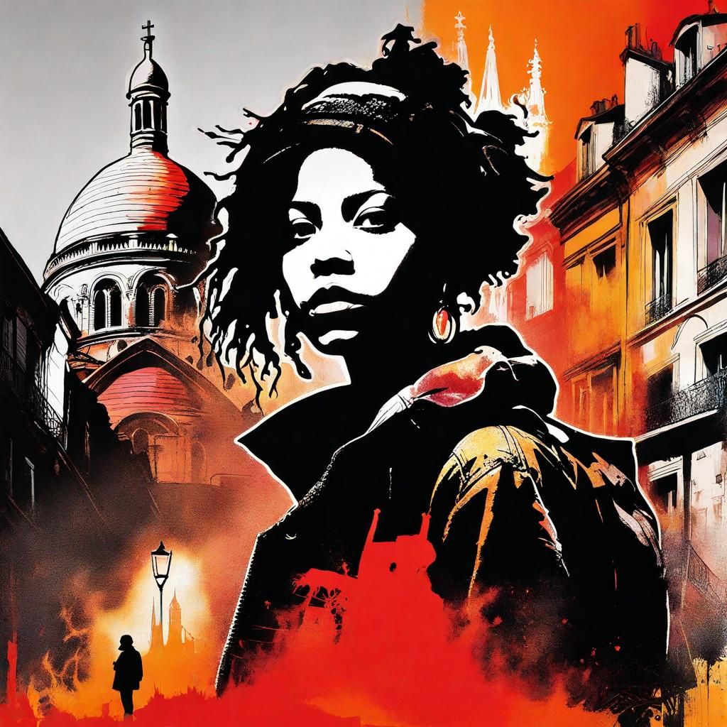 Post-Apocalyptic Montmartre Girl: Neo-Expressionist Double E...