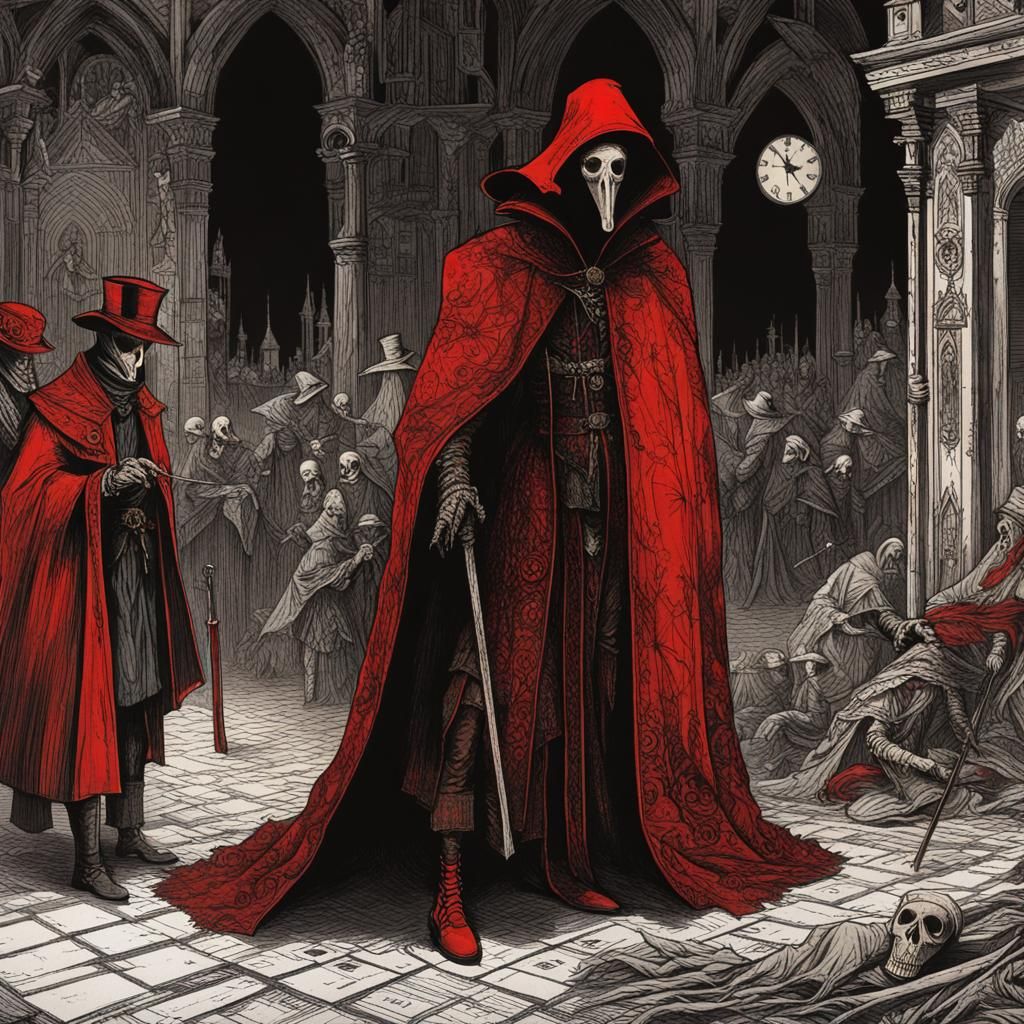 Red Death Meets Plague Doctor: Matte Painting