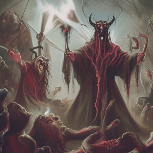 Remorseless evil satanic demons voodoo