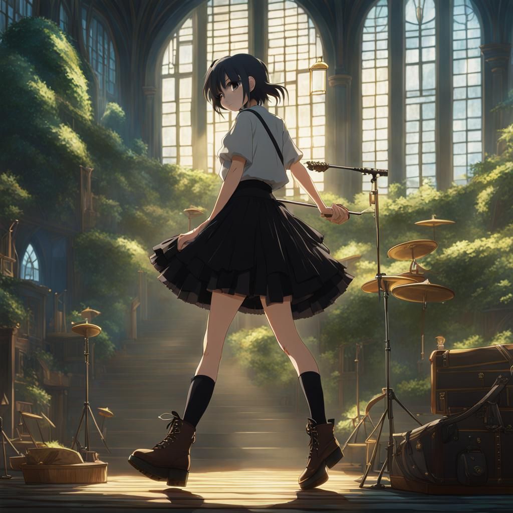 Rock Singer Fairy in Anime Style