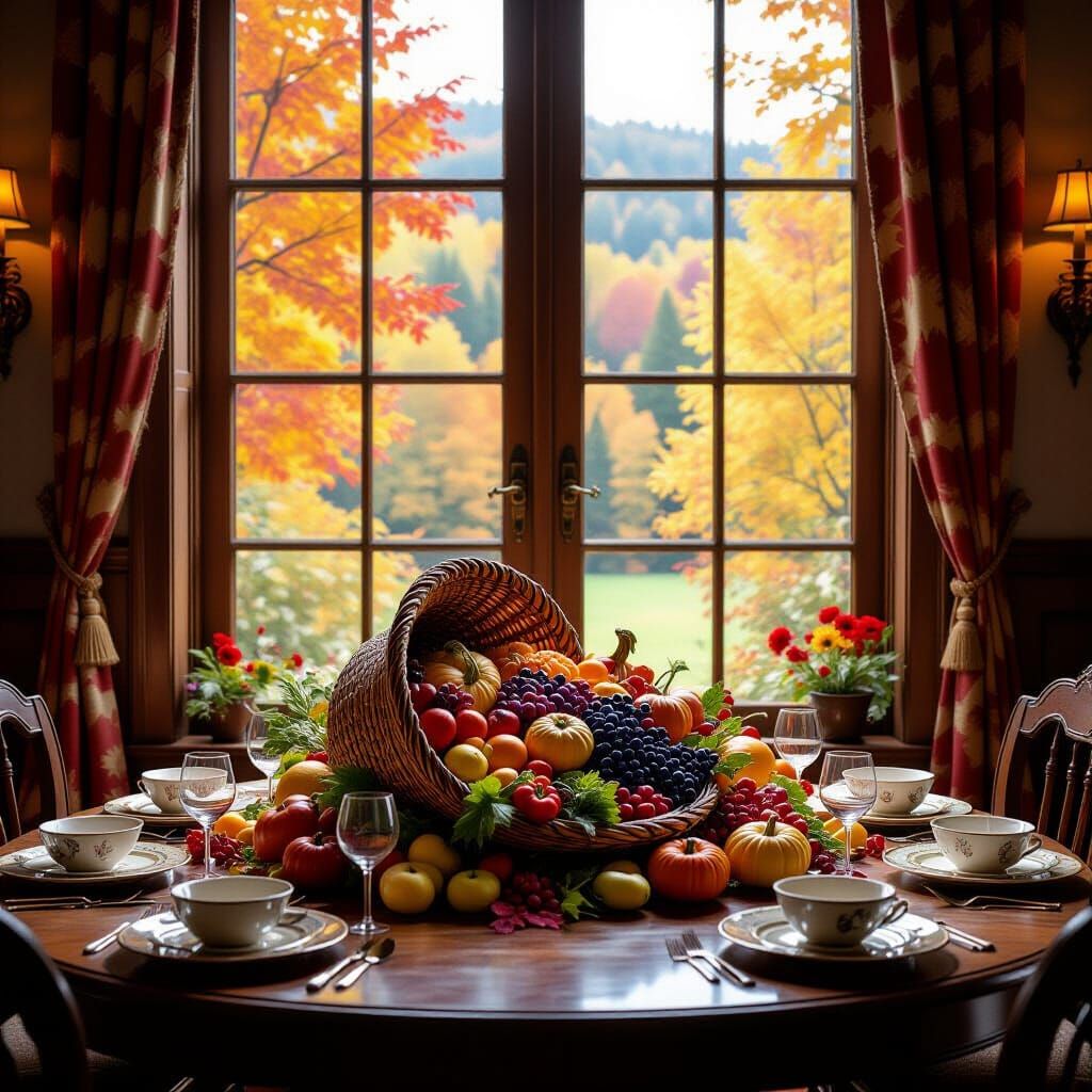 Autumn Harvest Feast in Grand Dining Room