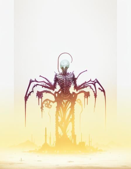 Hyperdetailed Pixel Art of Undead Creature in Ruins