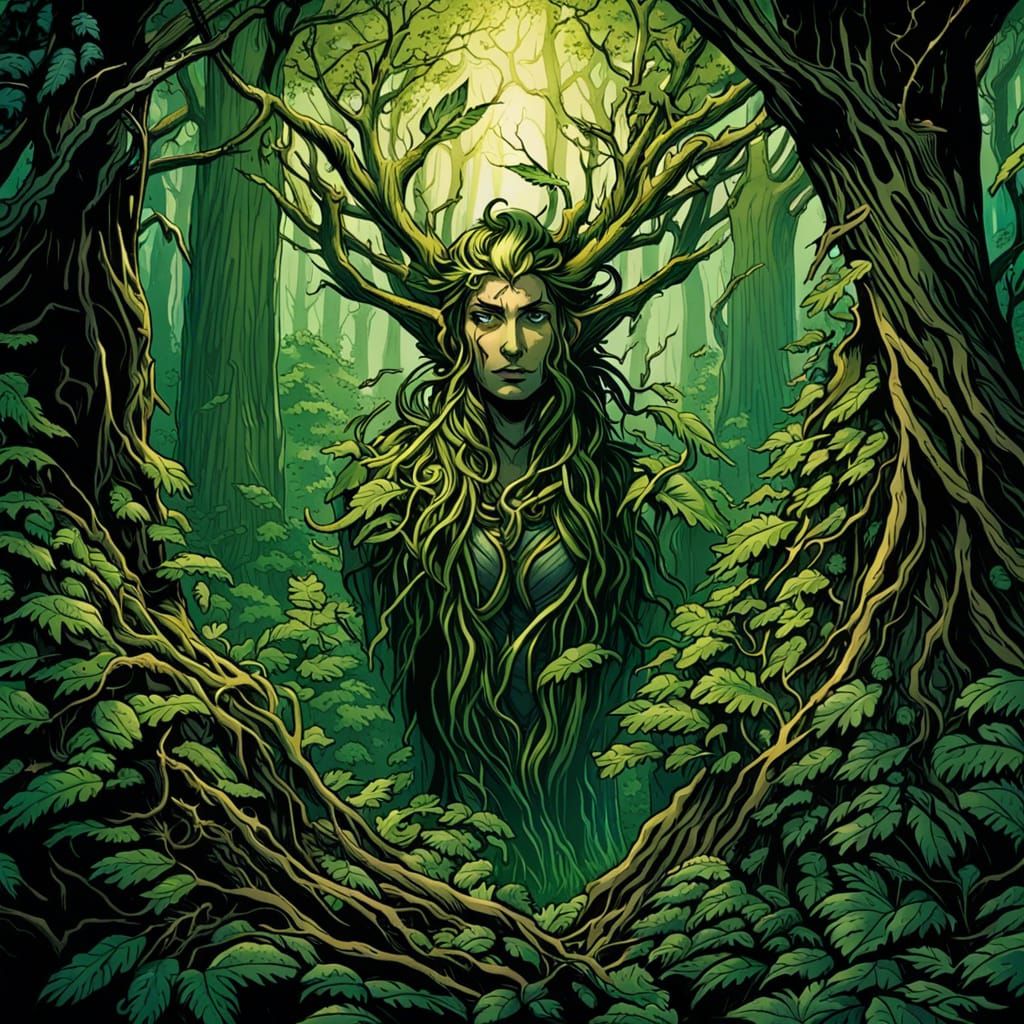 Forest Elves in Comic Book Art Style