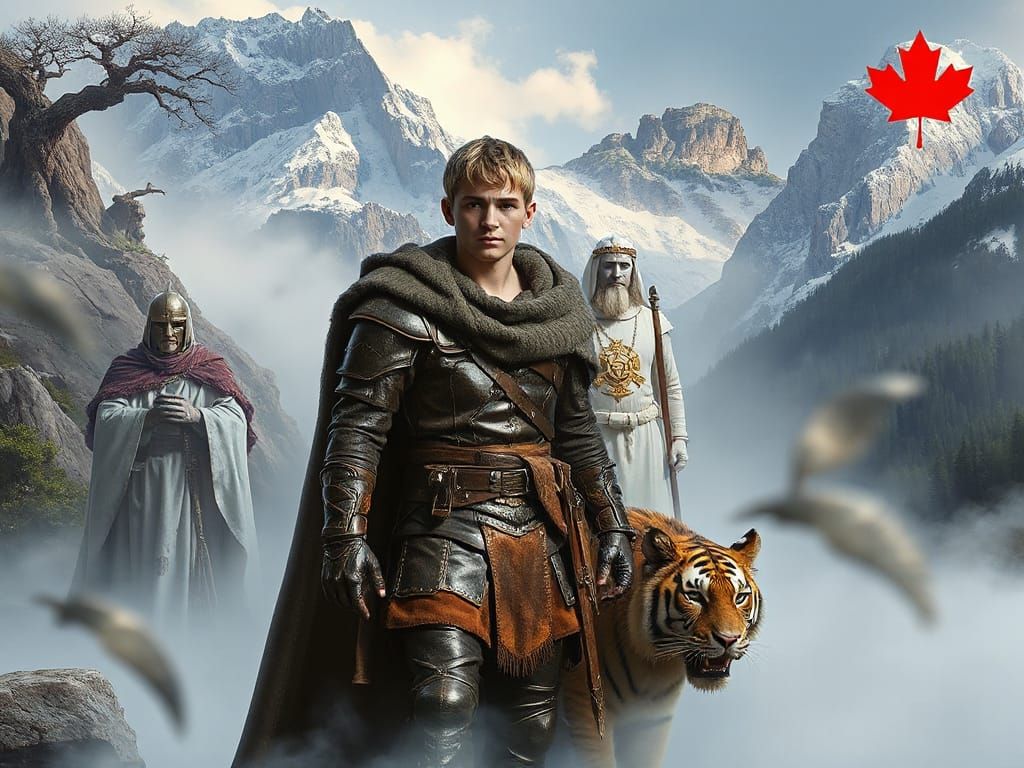 Magician Mercenary in Encaustic Art Style