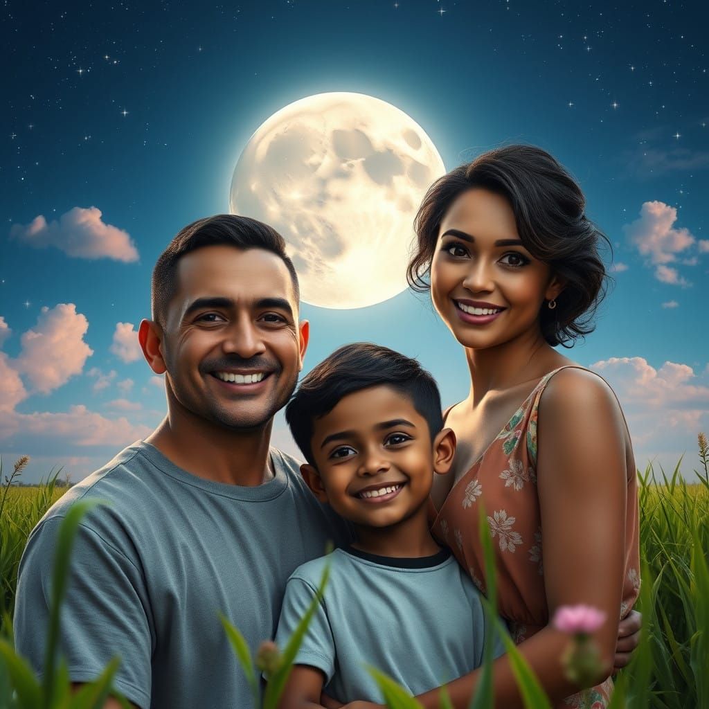 Family Under the Silver Moon