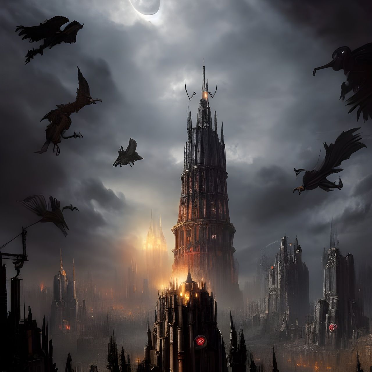 Epic Dark Tower Journey: A Digital Matte Painting