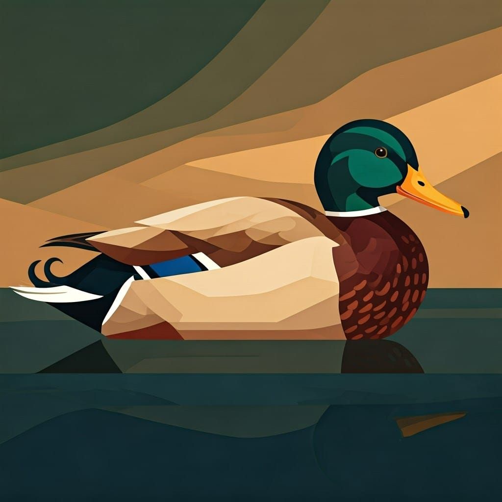 Vibrant Mallard Duck