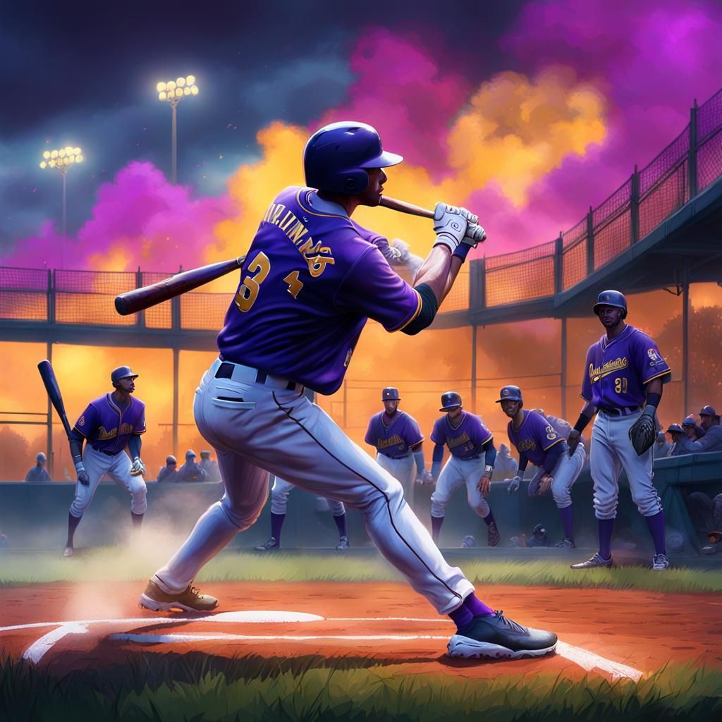 Baseball in Fog, Dark Fantasy Concept Art