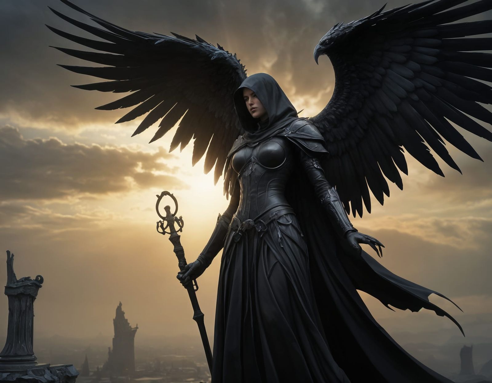 Epic Angel in Dark Majesty