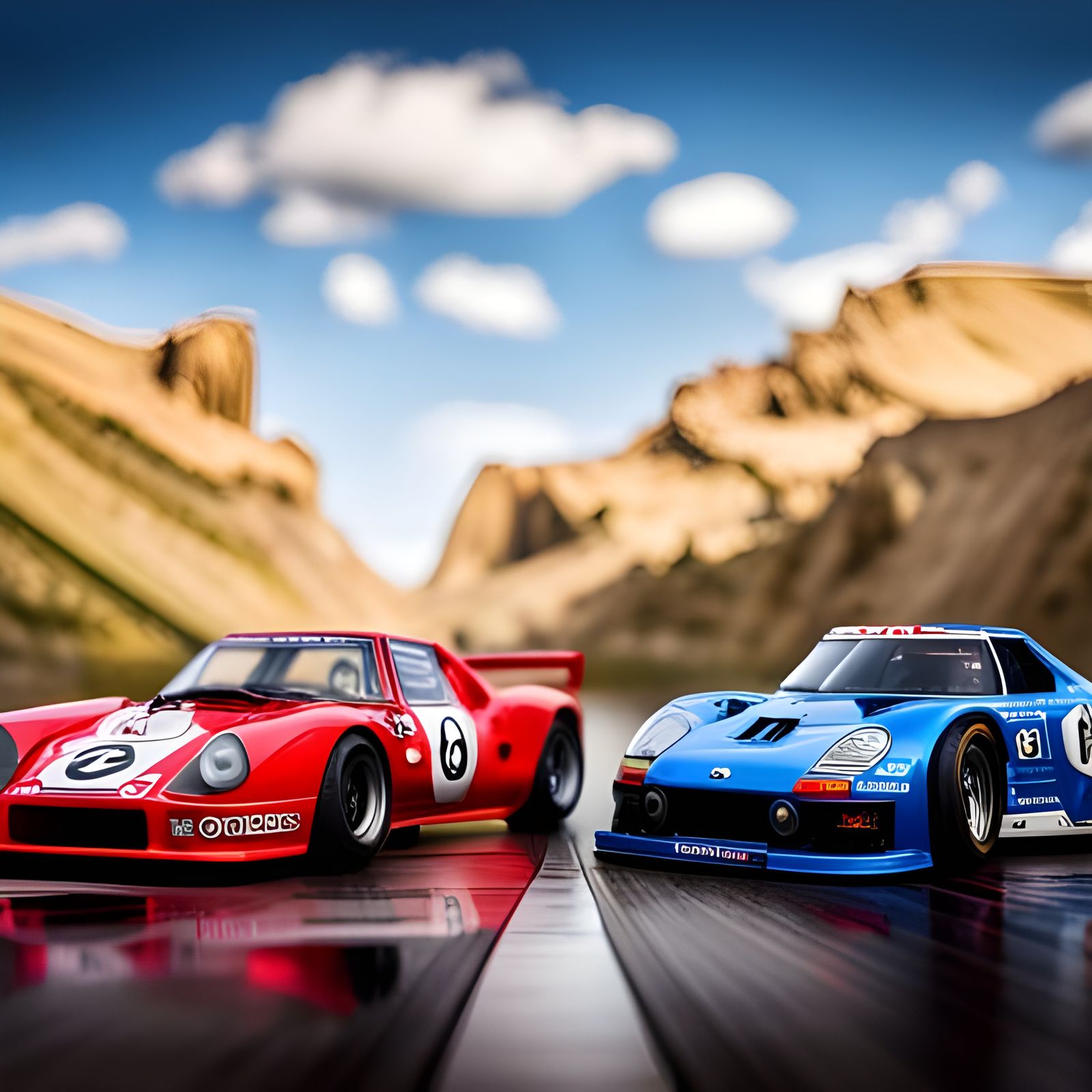 Matchbox Car Collection: Realistic Wide-Angle Photograph