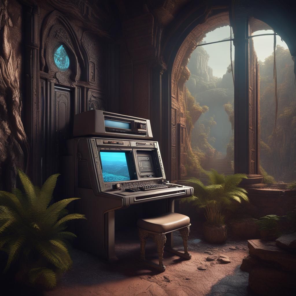 Modern Commodore 64: Detailed Matte Painting