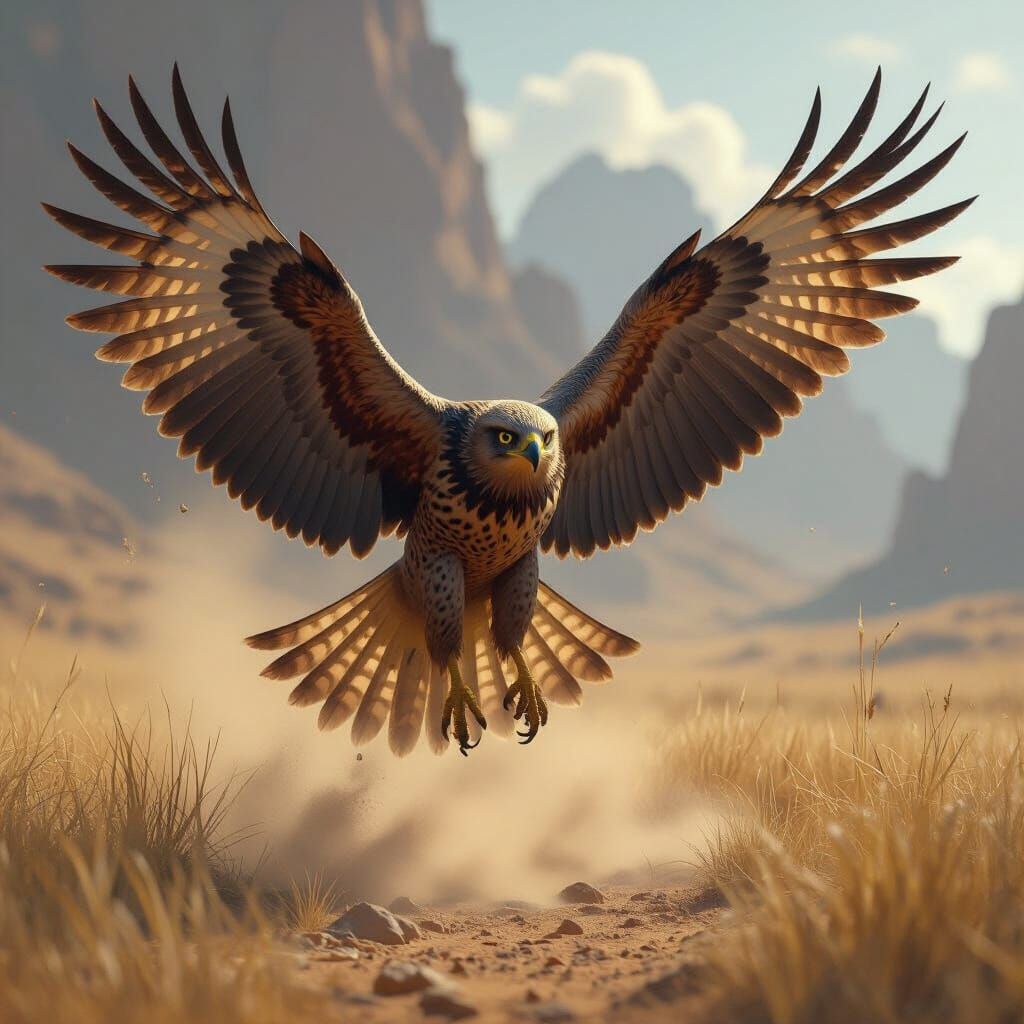 Dustwing Hawks in Dark Fantasy Style