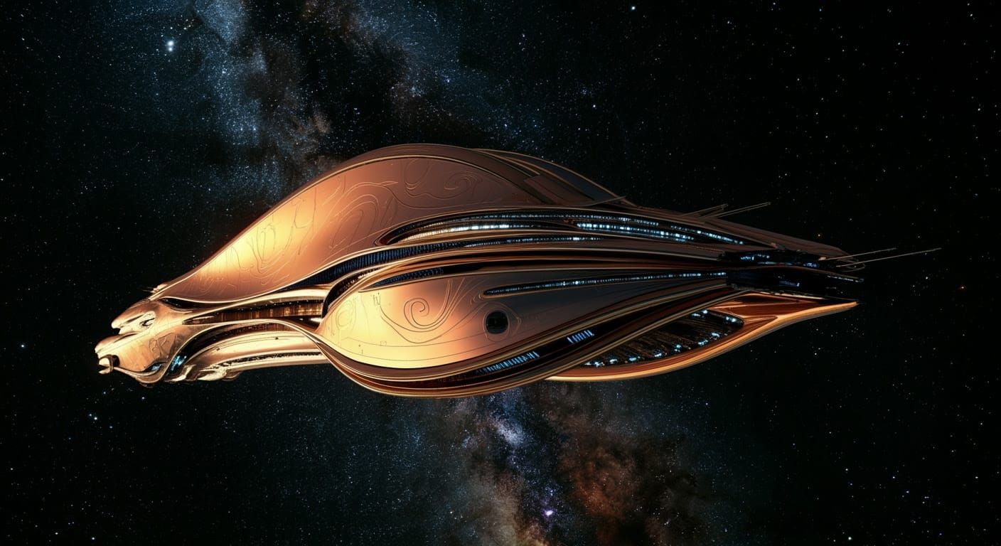 Majestic Cosmic Vessel Embarks on Infinite Journey