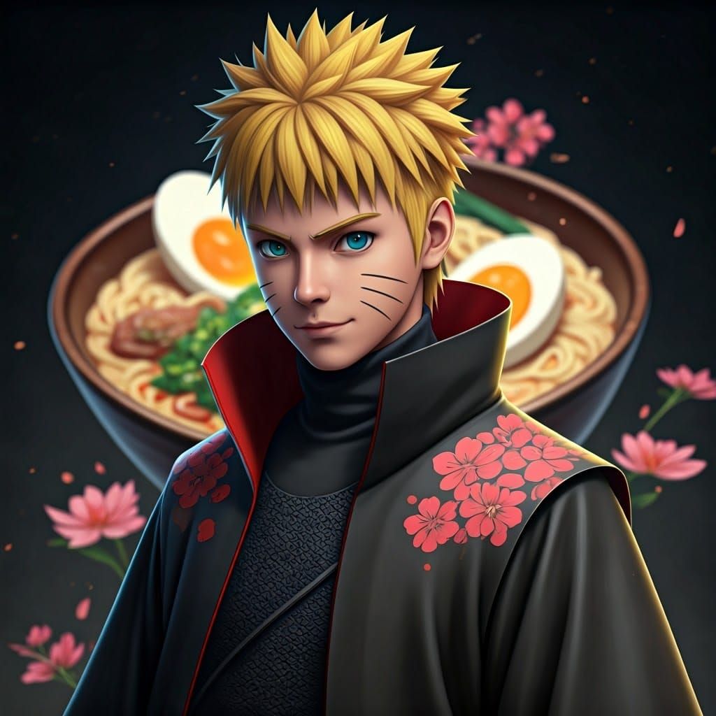 Naruto Hokage of Ramen in Vibrant Anime Style