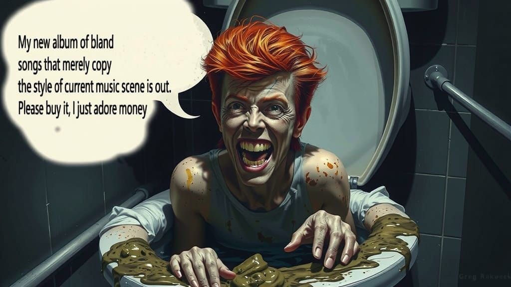 David Bowie Emerges from Toilet in Dramatic Fantasy Style