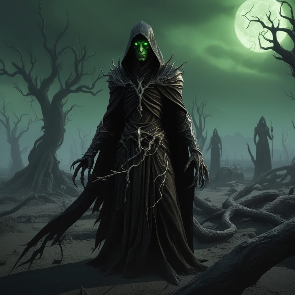 Dark Fantasy Prince Namira in Desolate Wasteland