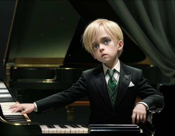 Creepy Child Plays Piano in Dramatic, Unsettling Scene