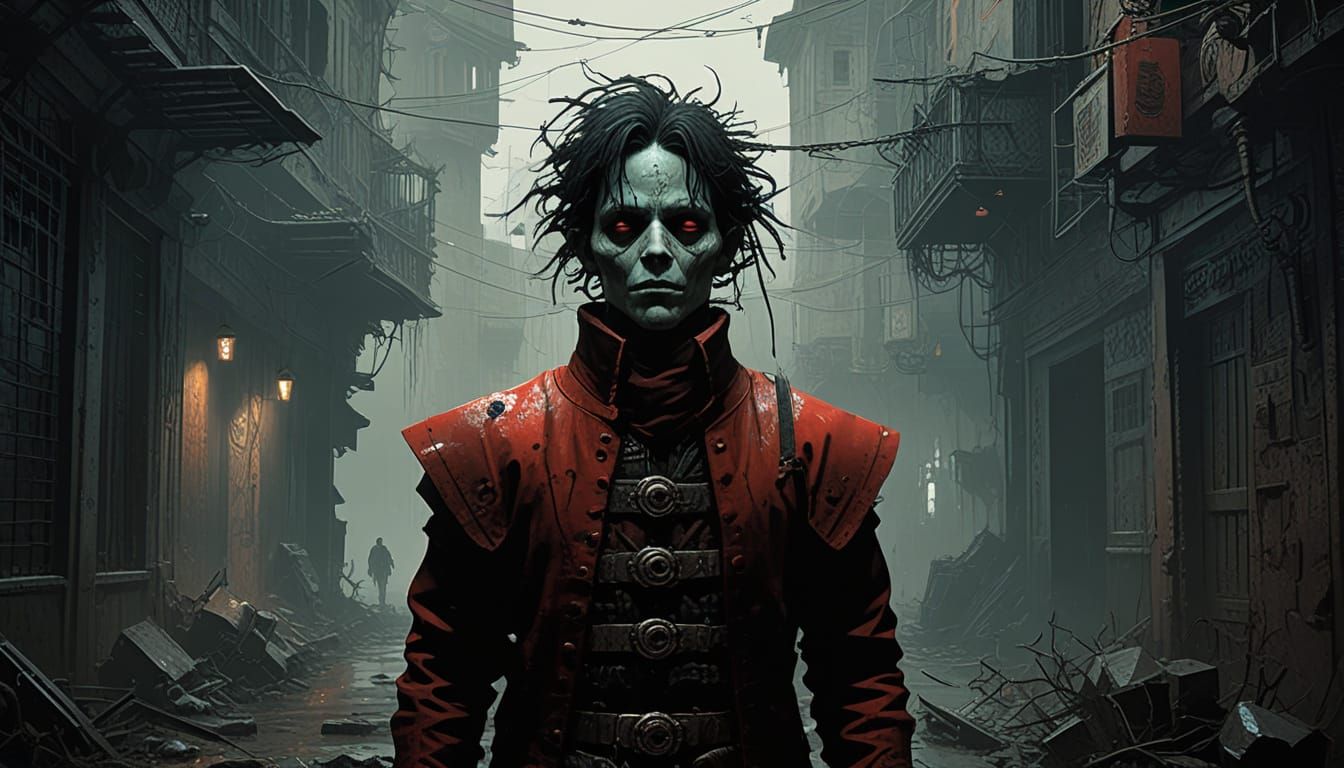 Medieval Horror Bestiary in Grimdark Cyberpunk Style