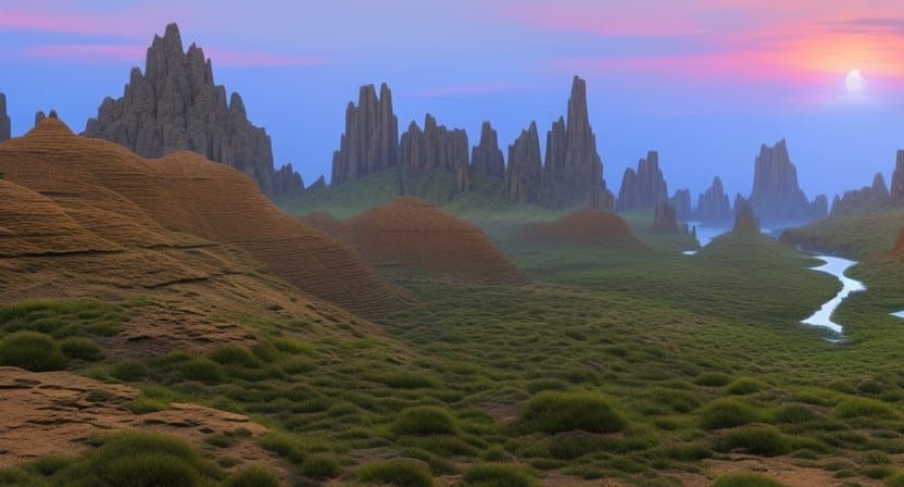 Dream World Temple Canyon at Sunset