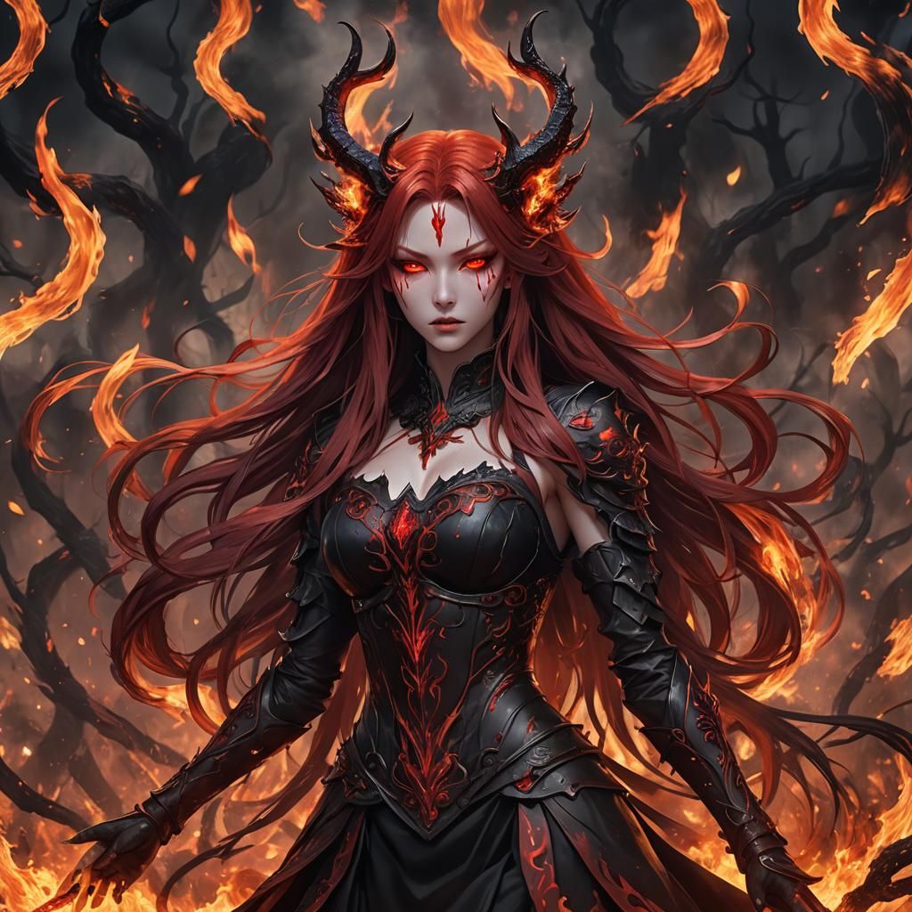 Demon Princess of Hell in Anime 3D Art