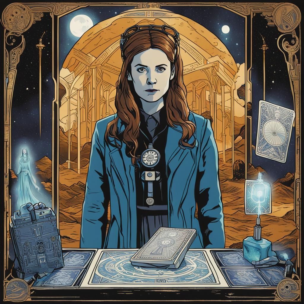 Tarot Card Featuring Ghost Hunter Tiffany