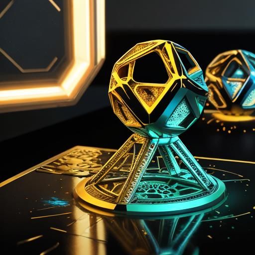 Molten Molybdenum Atom Structure in 3D Digital Art