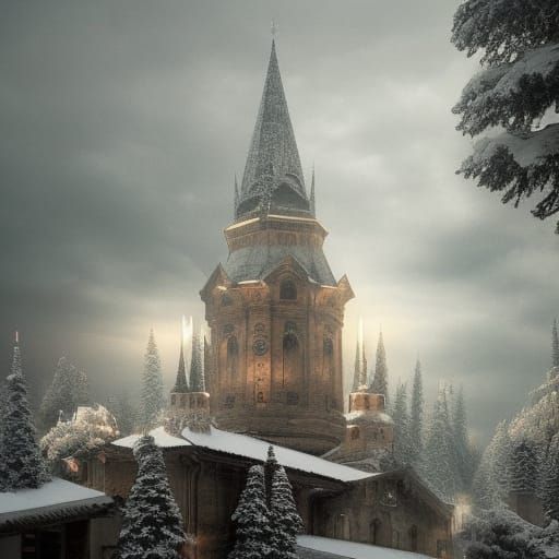 Dramatic Winter Scene in Romania