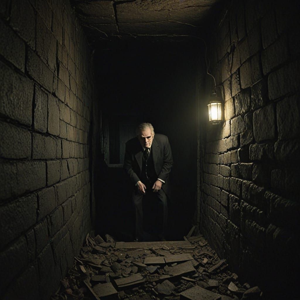 Eerie, Lovecraftian Horror Scene in Dark, Victorian-Era Sett...