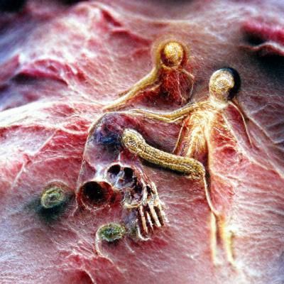 Stylized Disease and Death on Human Body