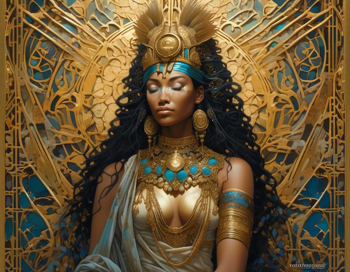 Hyperrealistic Image of Egyptian Goddess Isis