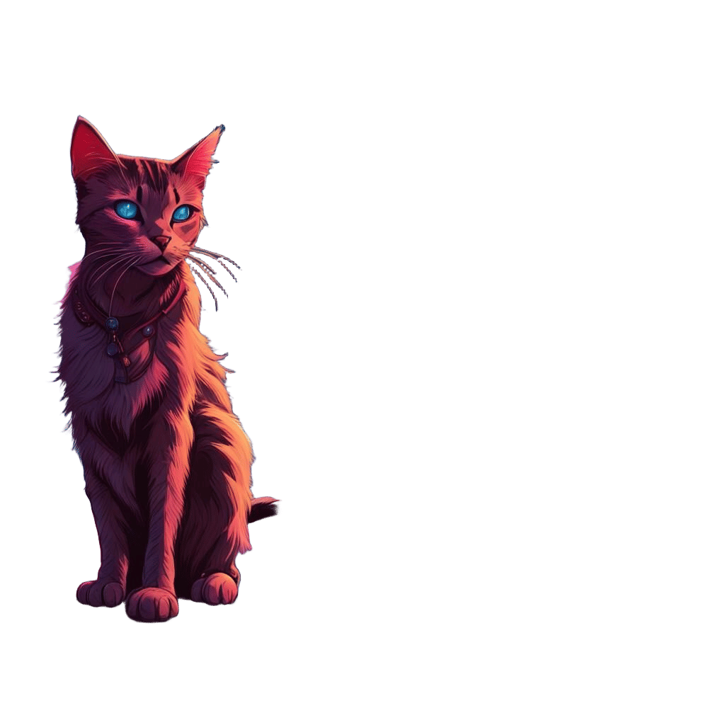 Sci-Fi Street Cat in Futuristic Cityscape