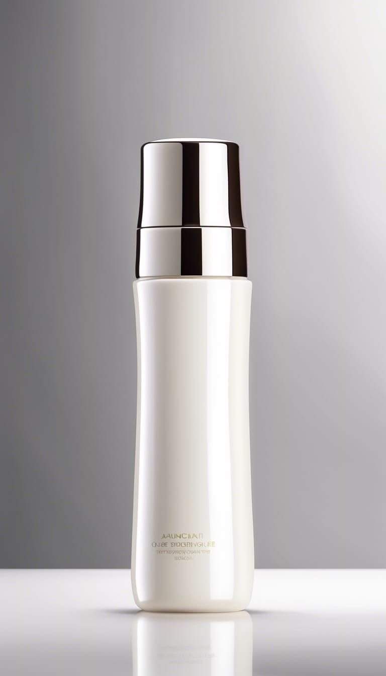 Elegant Cream Lotion Bottle for Beauty and Skincare
