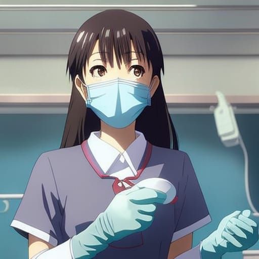 Female Dentist in Anime Style by Makoto Shinkai