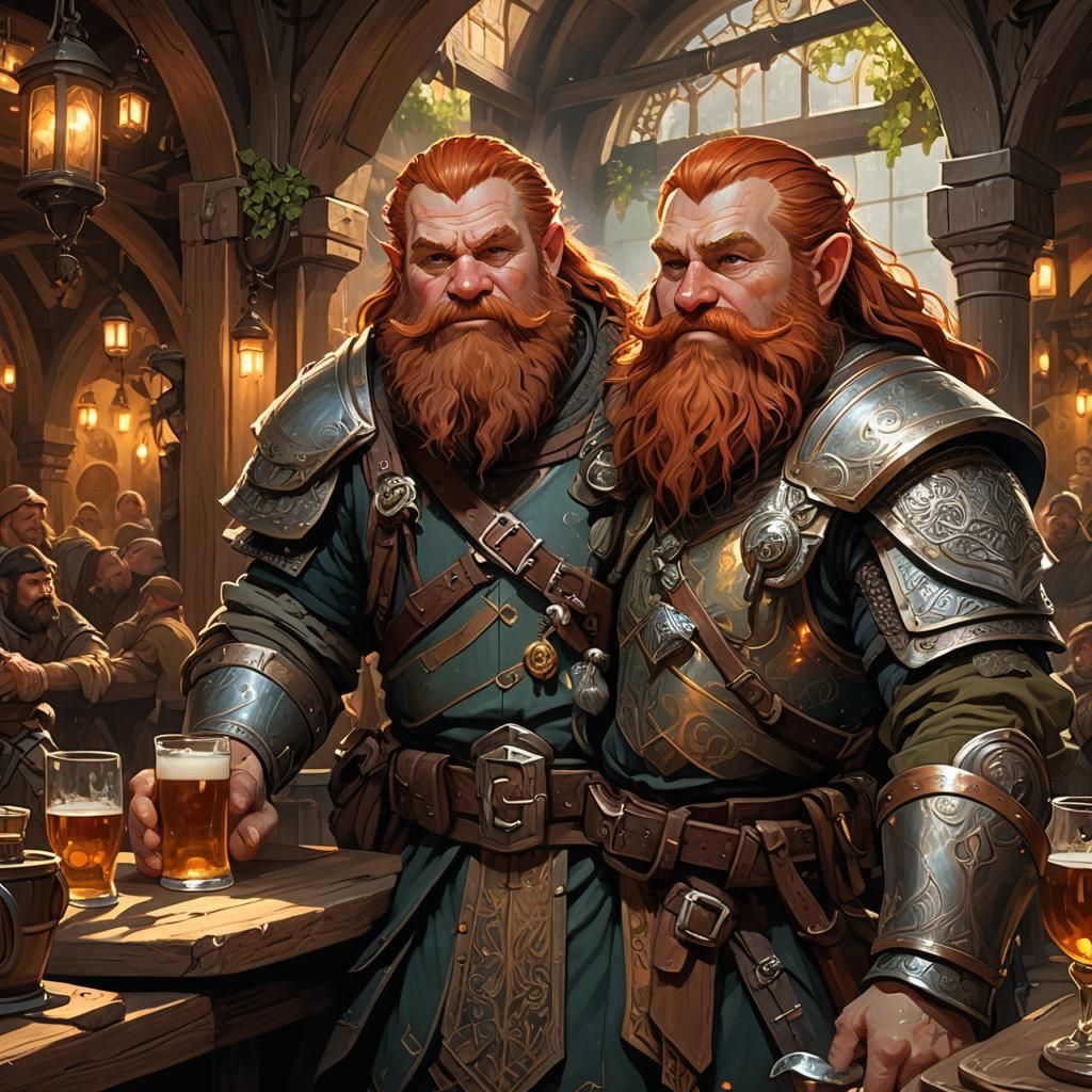 Fantasy Tavern Scene in Rutkowski Style