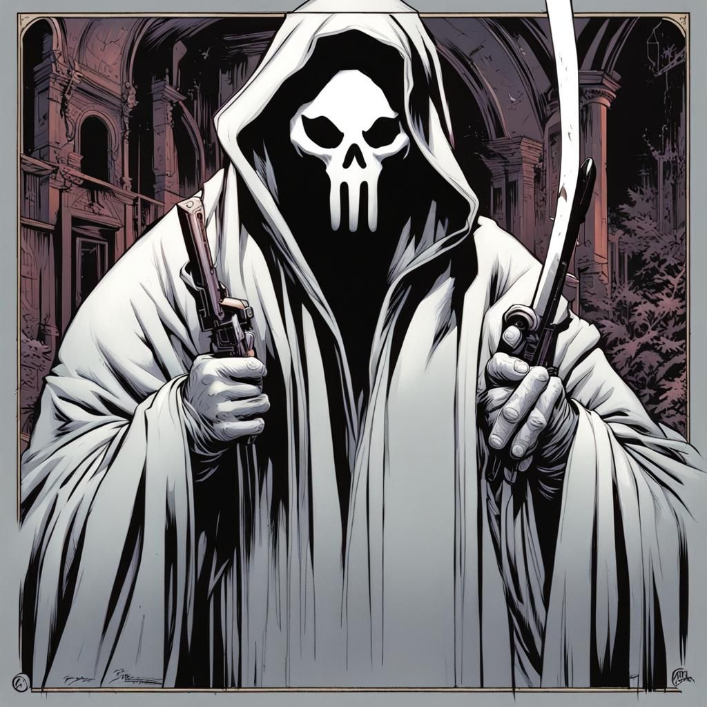Ghostface in Comic Book Art Style