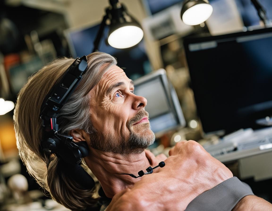 Professional Caricature Portrait in Studio Lighting