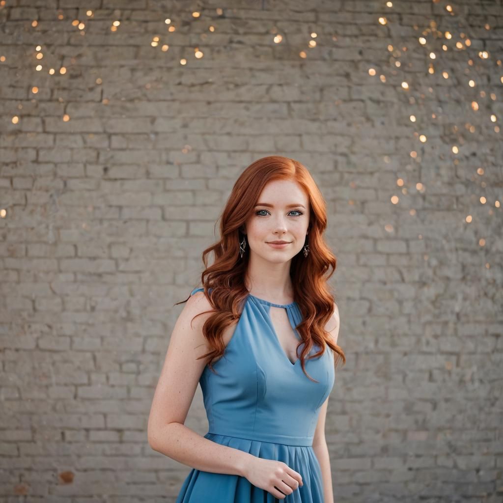 High School Senior Portrait in Formal Dress