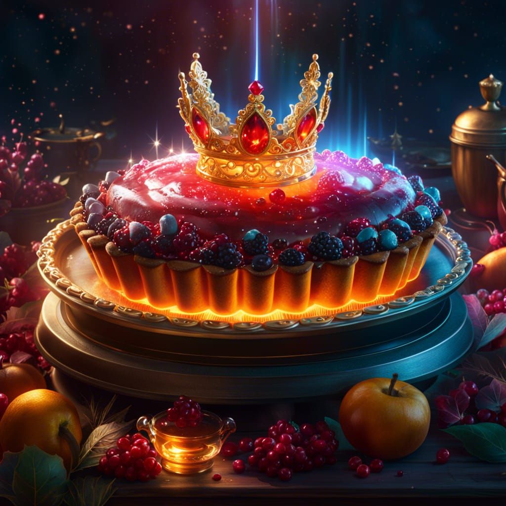 Crowned Pie: Fantasy Digital Art