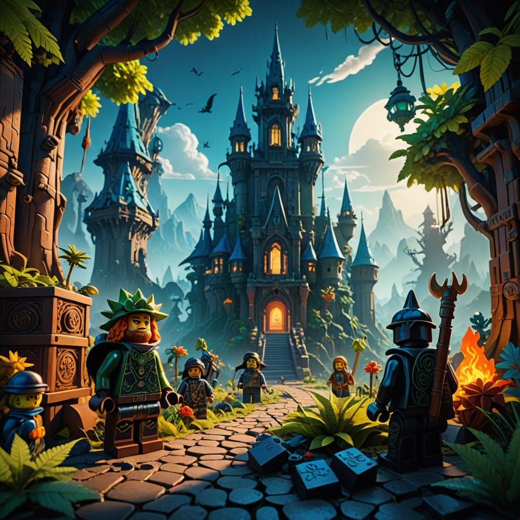 Vibrant Fantasy Illustration of Stoner Characters in Action