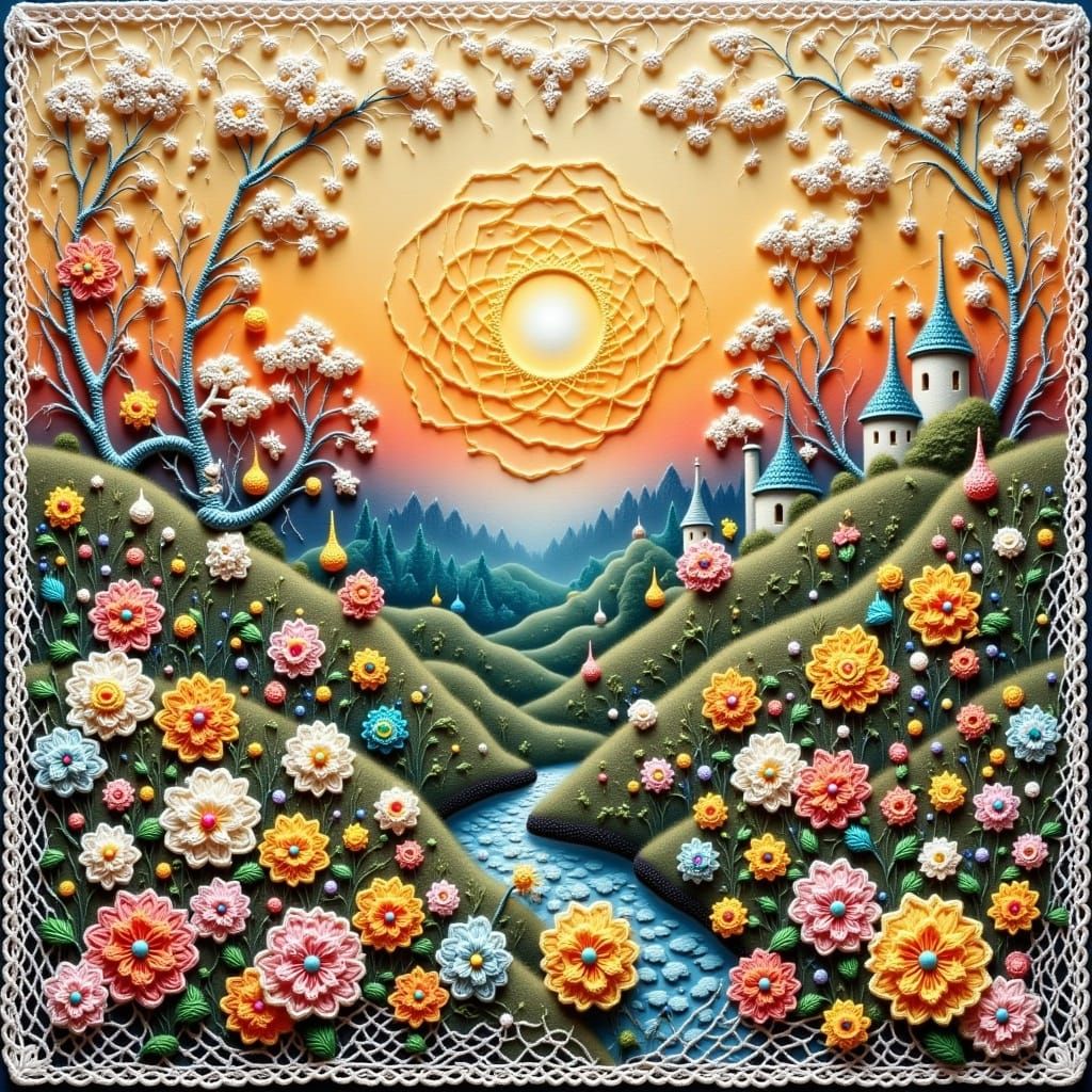 Ethereal Spanish Lace Embroidery Masterpiece