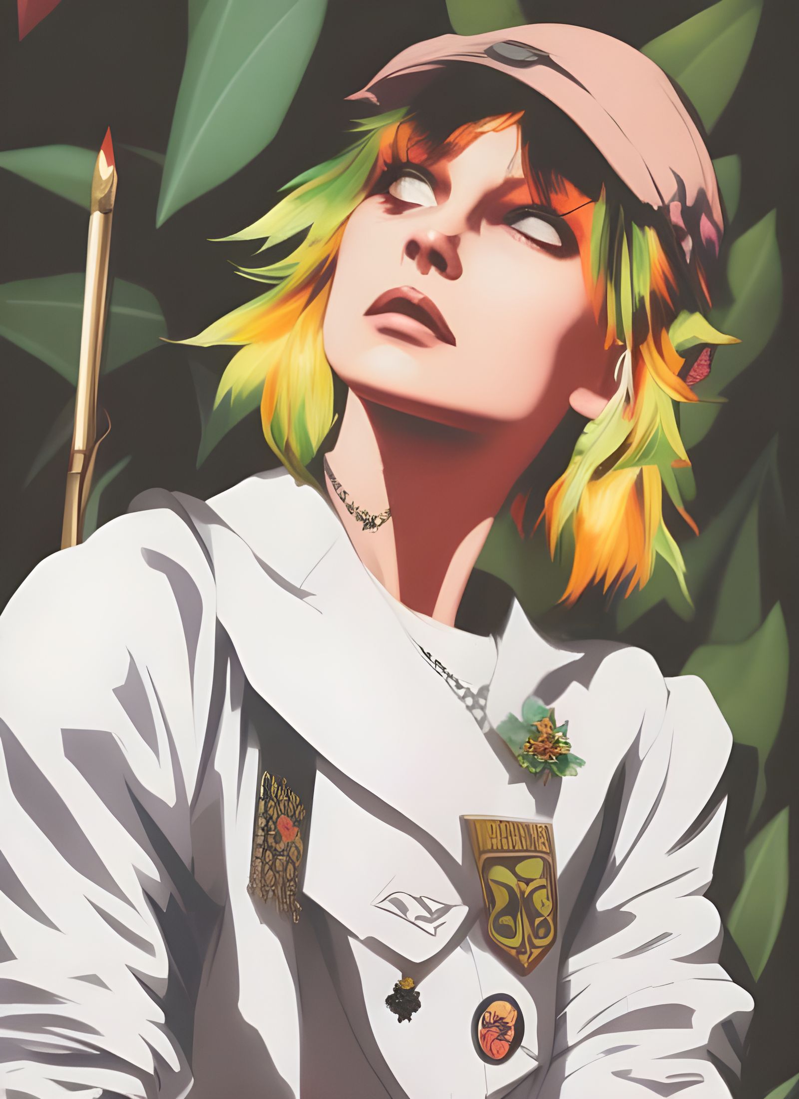 Punk Rock Singer in Borderlands Style