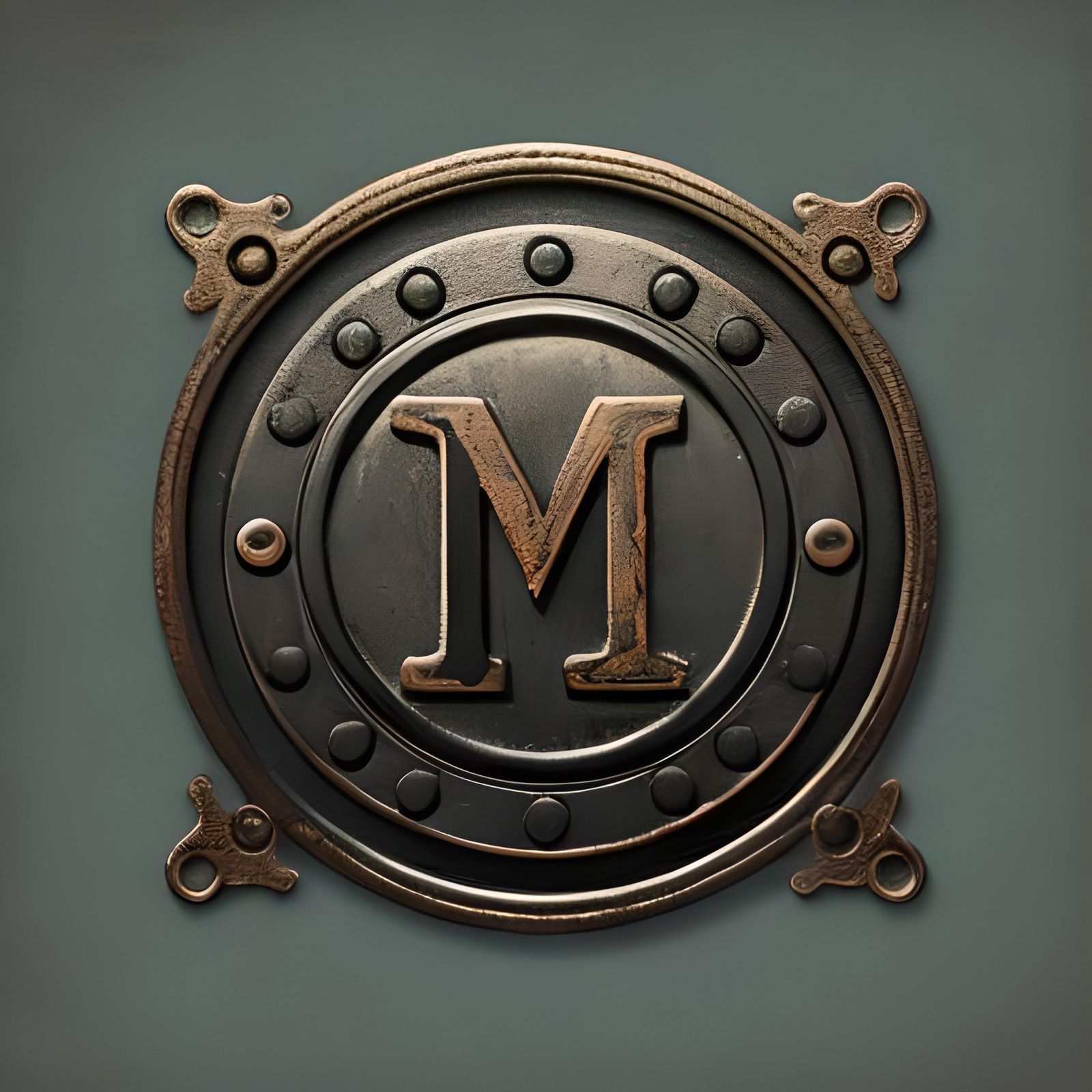 M letter iron type monograph