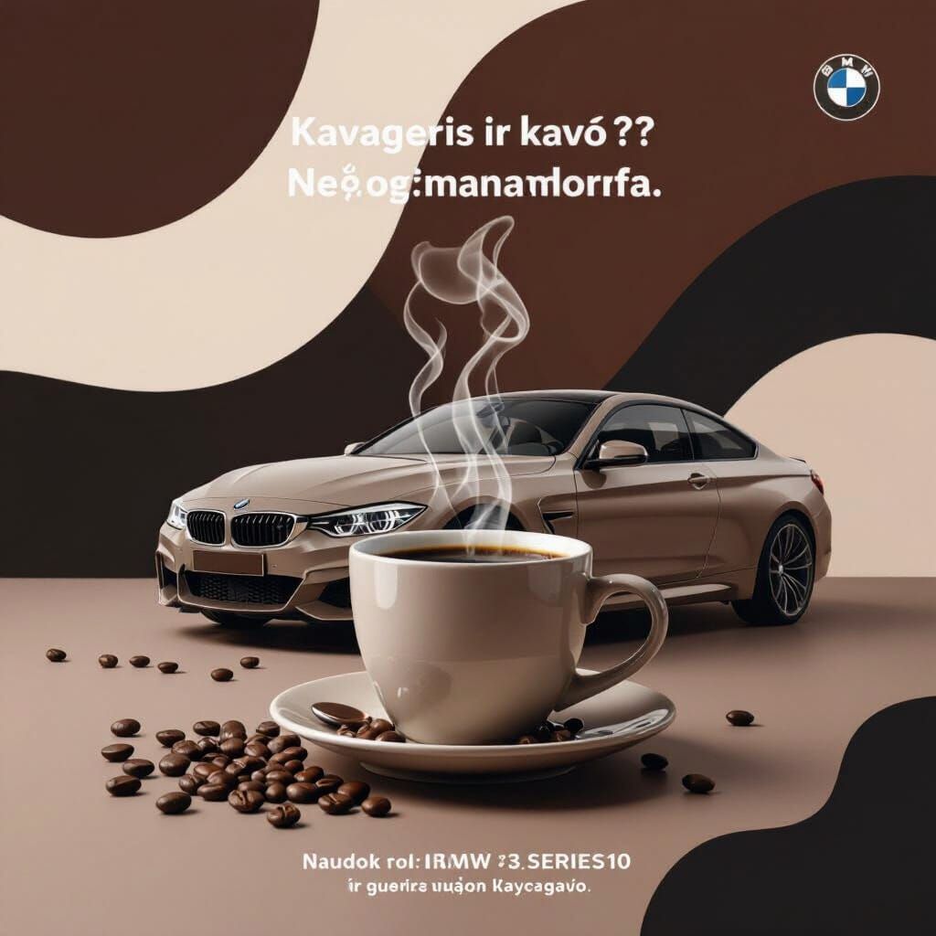 Cozy Coffee and BMW E46 Ad Image